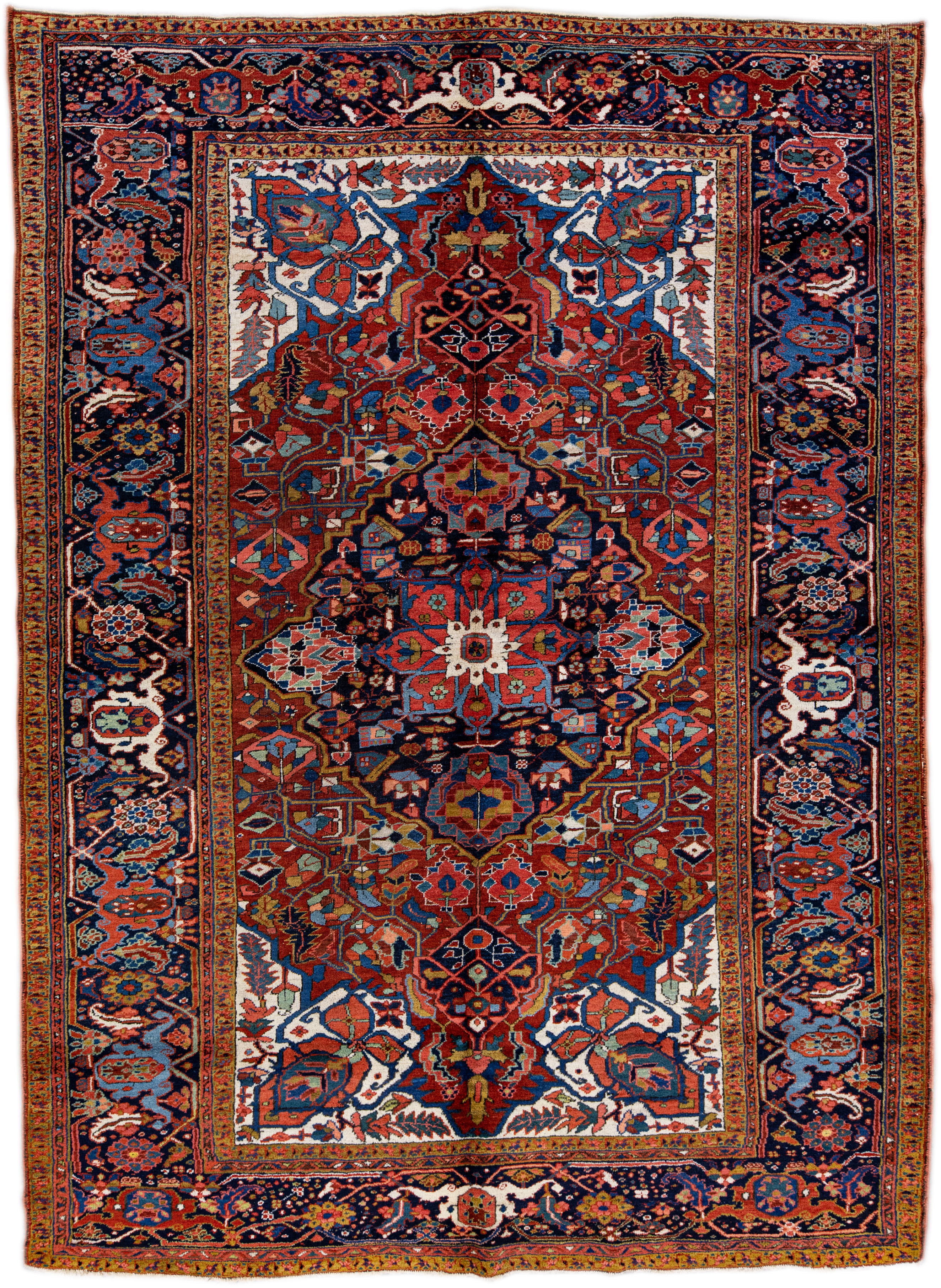 Antique Persian Heriz Rug~P77663690