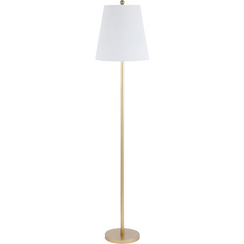 Hollie Metal Floor Lamp, Gold/White~P77643746