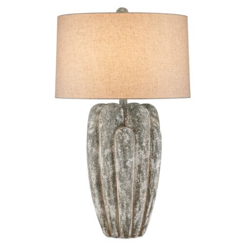 Buttress Table Lamp, Dark Gray/White
