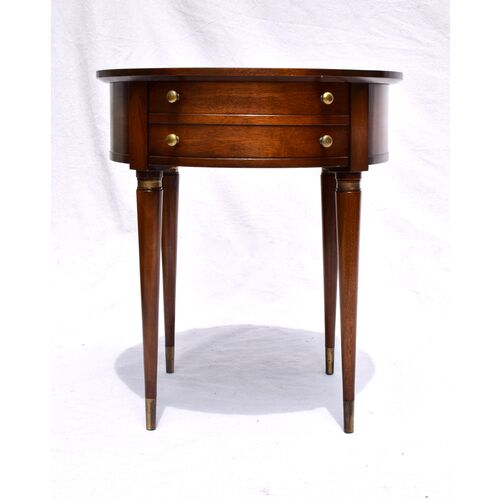 Directoire Style Leather Top Table~P77660307