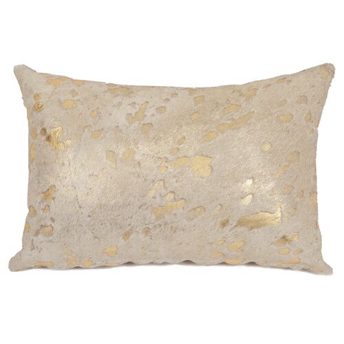 Splash Lumbar Pillow, Gold/White~P76927201