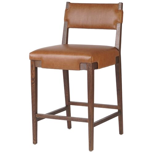 Ianthe Leather Counter Stool, Sonoma Chestnut