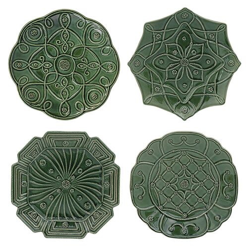 S/4 Jardins Du Monde Dessert Salad Plates