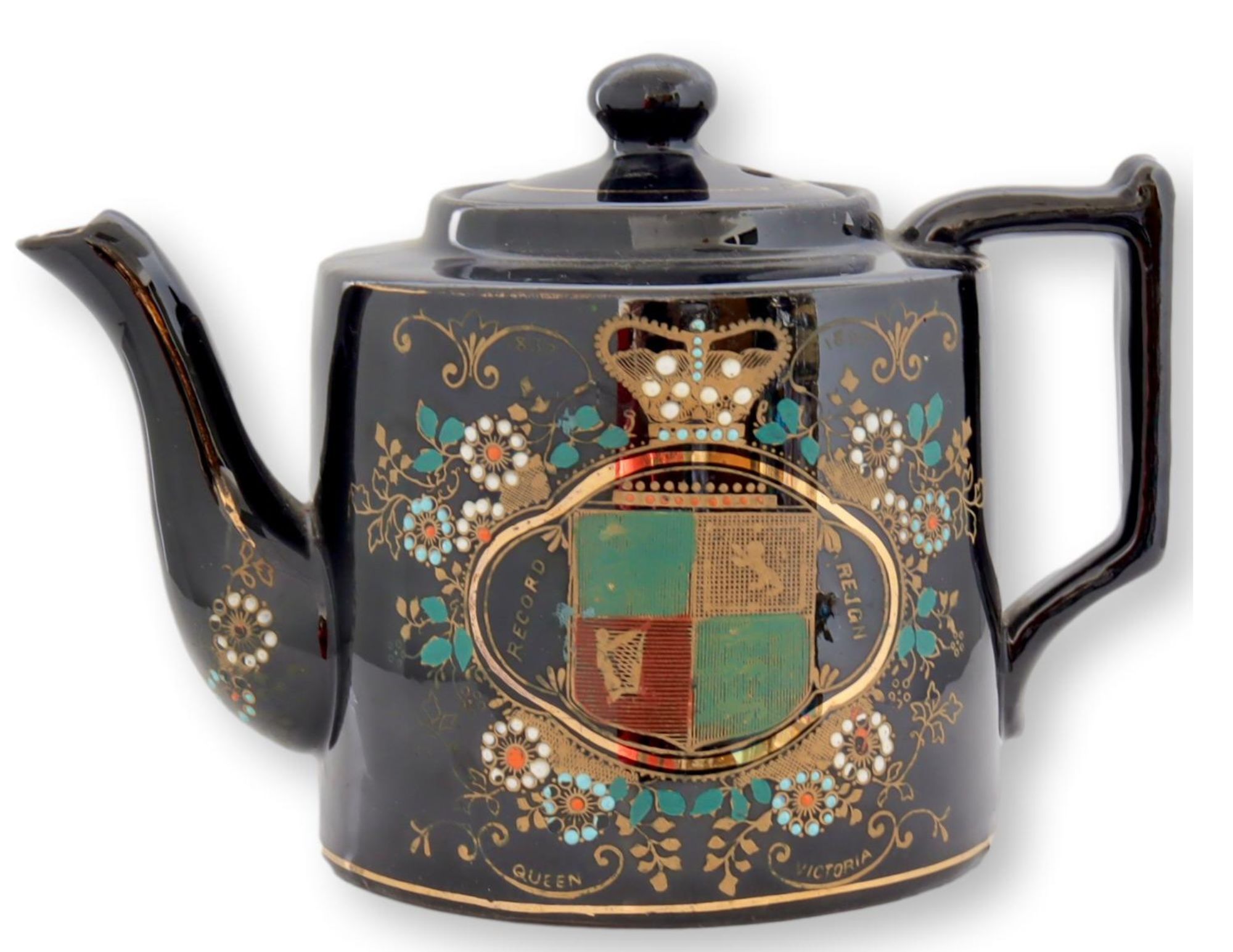 1897 Queen Victoria Commemorative Teapot~P77687691