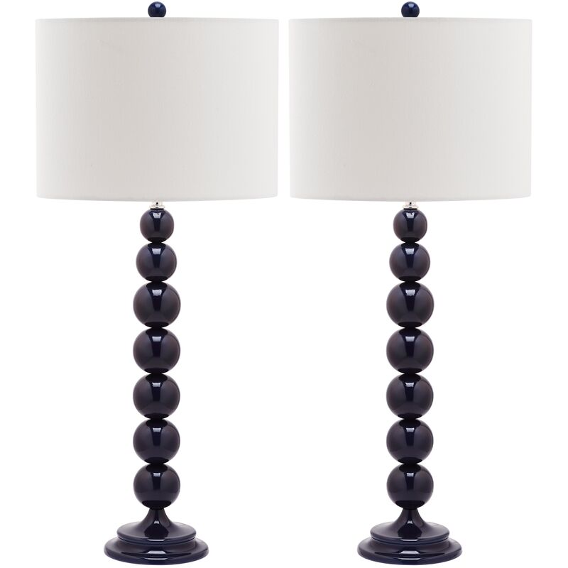 Knot Table Lamp Set, Navy Blue