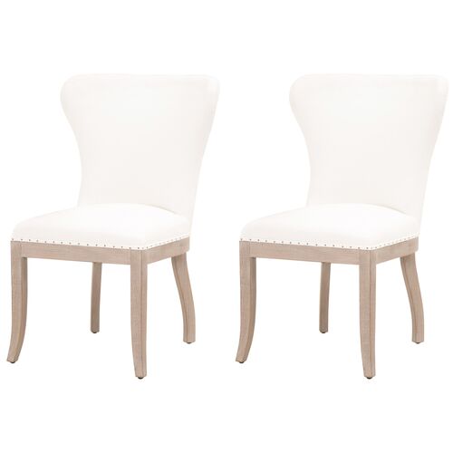 S/2 Remy Dining Chairs, Pearl Performance~P77656712