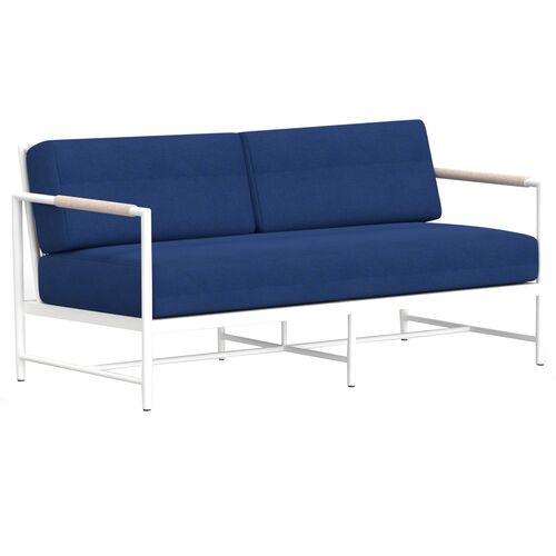 Riyana Outdoor Aluminum/Rope Sofa