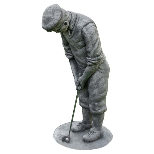23" Classic Golfer Outdoor Statue, Graystone~P77430722