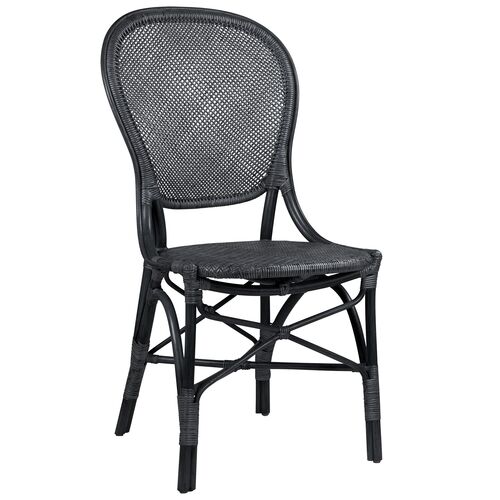 Rossini Rattan Dining Chair, Black