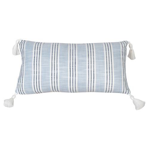 Quogue 23"x12" Outdoor Lumbar Pillow, Blue~P77650092