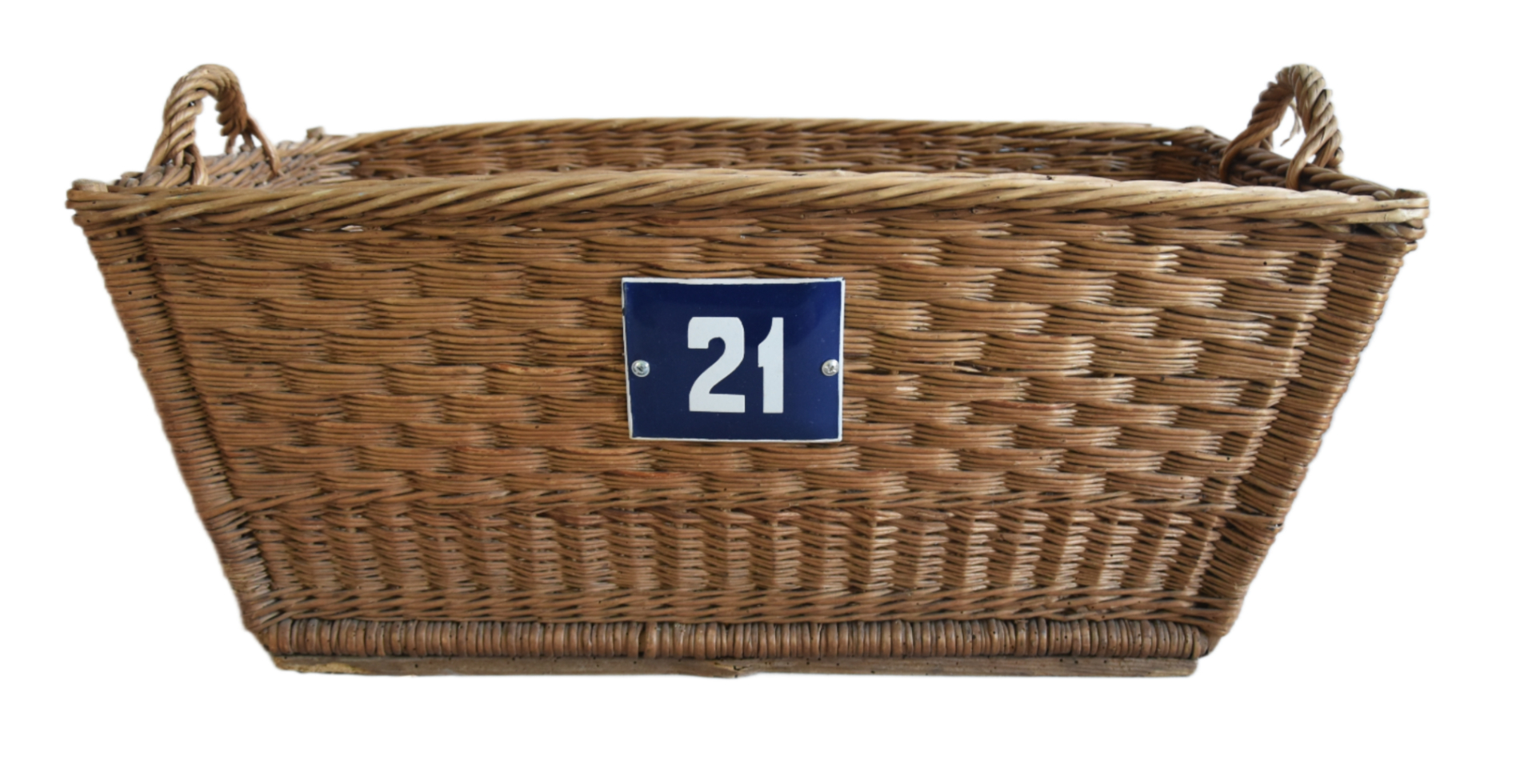 French Wicker Market Basket Number Plate~P77684399