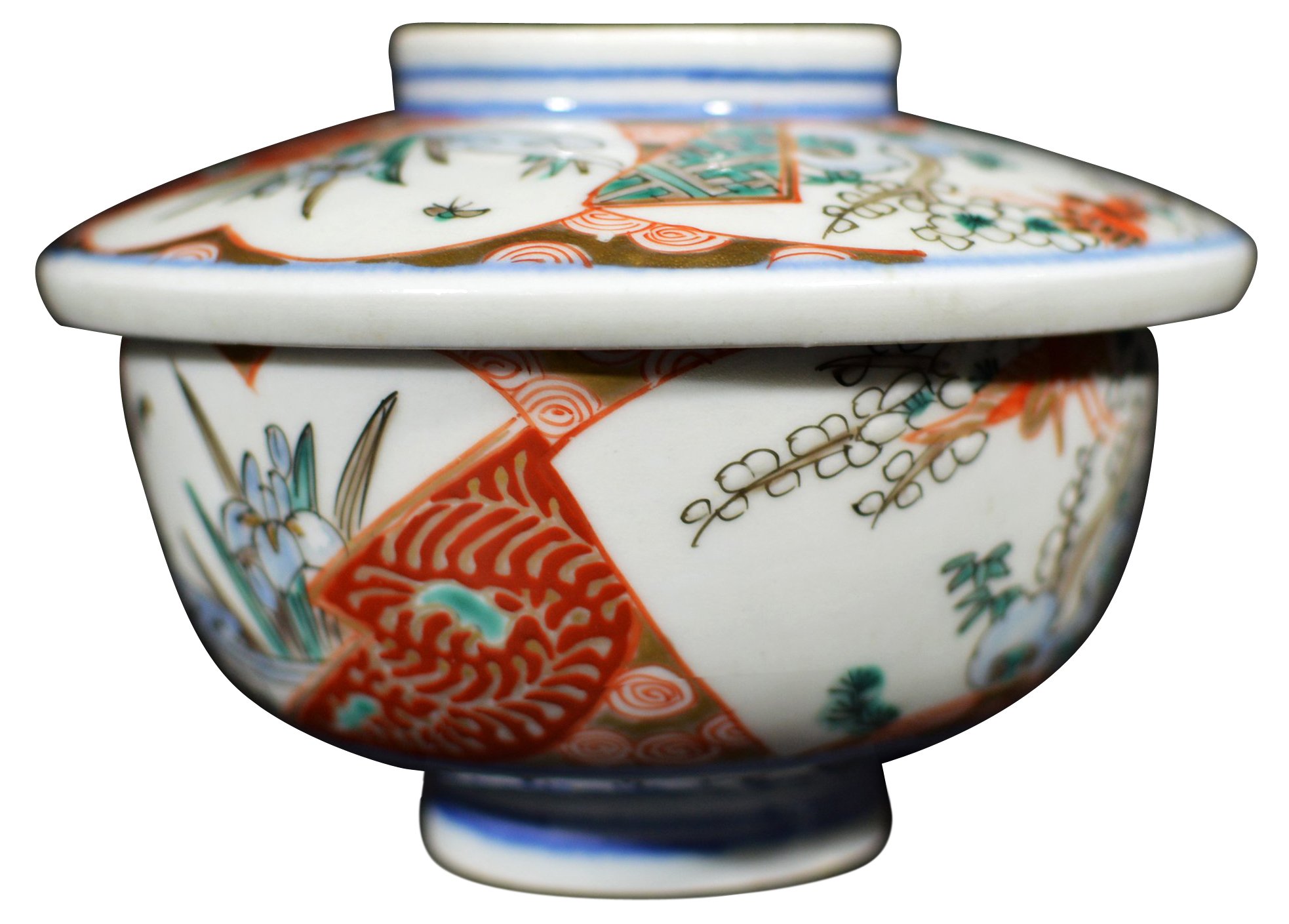 Antique Japanese Imari Bowl w/ Cover~P77300480