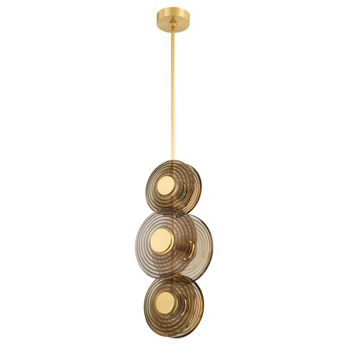Griston Pendant, Smoke/Aged Brass