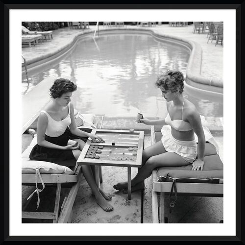 Slim Aarons, Backgammon by the Pool 1959~P77621553