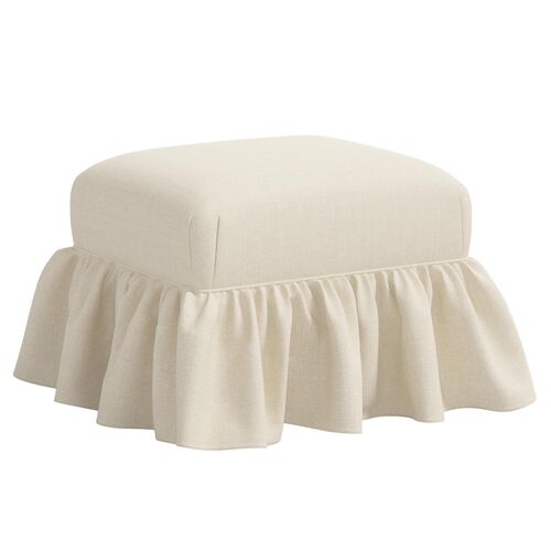 June Ottoman, Linen