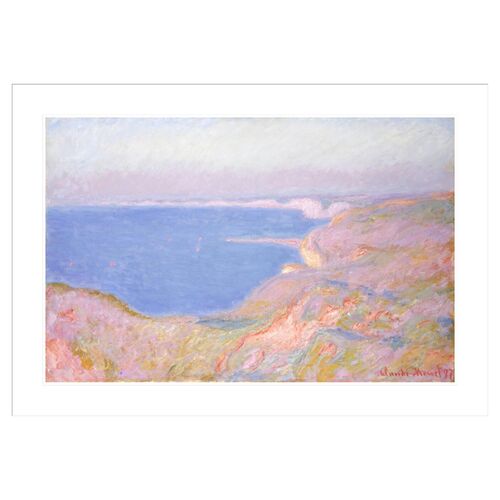 On The Cliffs Near Dieppe Sunset by Claude Monet Framed Print On The Cliffs Near Dieppe Sunset by Claude Monet Framed Print