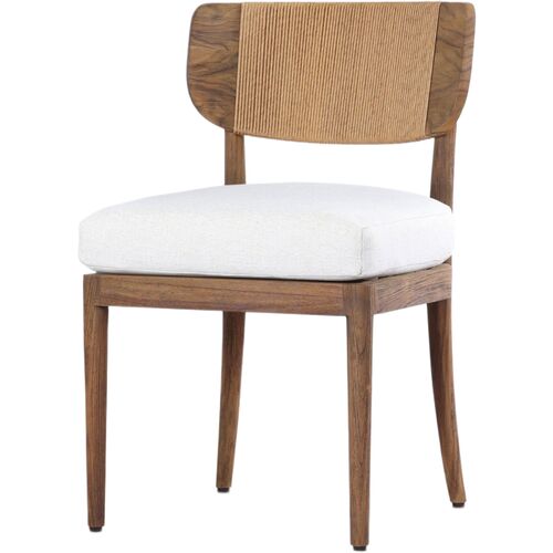 Sarma Outdoor Dining Chair, Natural/Alessi Linen