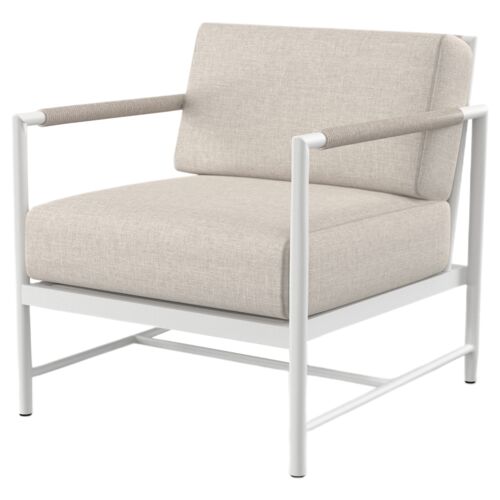 Riyana Outdoor Aluminum/Rope Club Chair