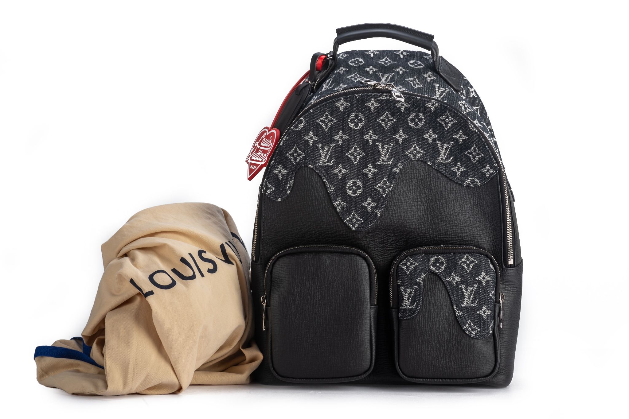 Louis Vuitton x Nigo Backpack Multipocket Monogram Black in Denim/Leather  with Silver-tone - US