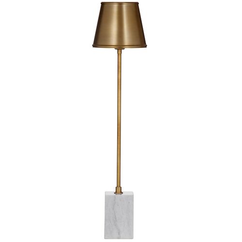 Greta Marble Table Lamp, White/Gold