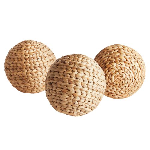 S/3 Nell Water Hyacinth Orbs S/3 Nell Water Hyacinth Orbs