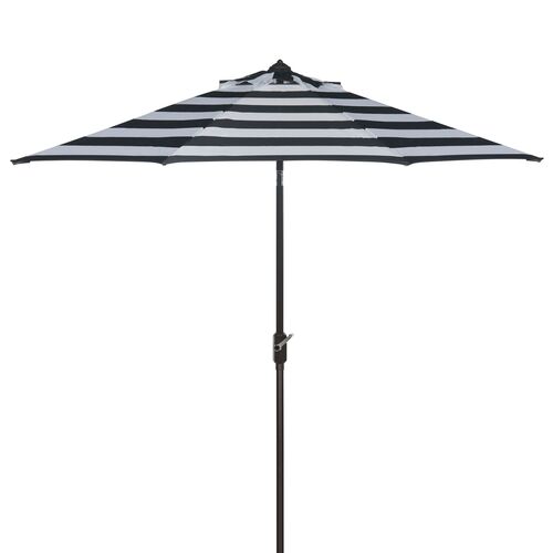 Elowis 9Ft Outdoor Stripe Crank Umbrella Elowis 9Ft Outdoor Stripe Crank Umbrella