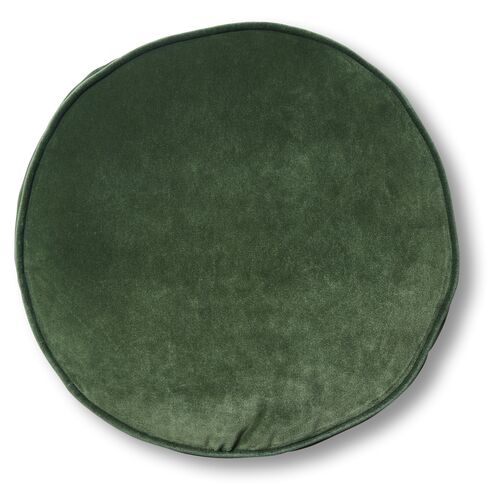Claire 16x16 Disc Pillow, Emerald Velvet~P77483722