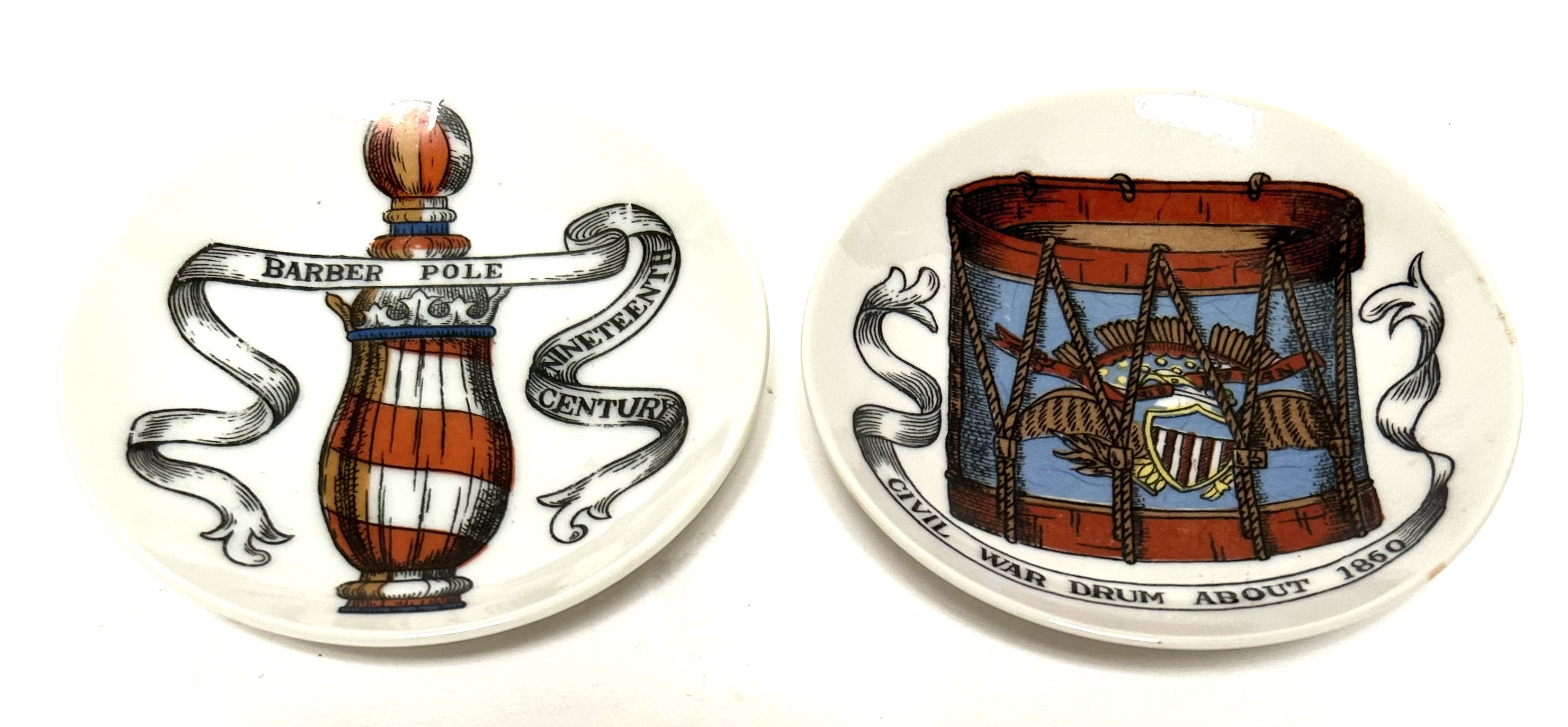 Fornasetti-Style MCM Americana Coasters~P77701832