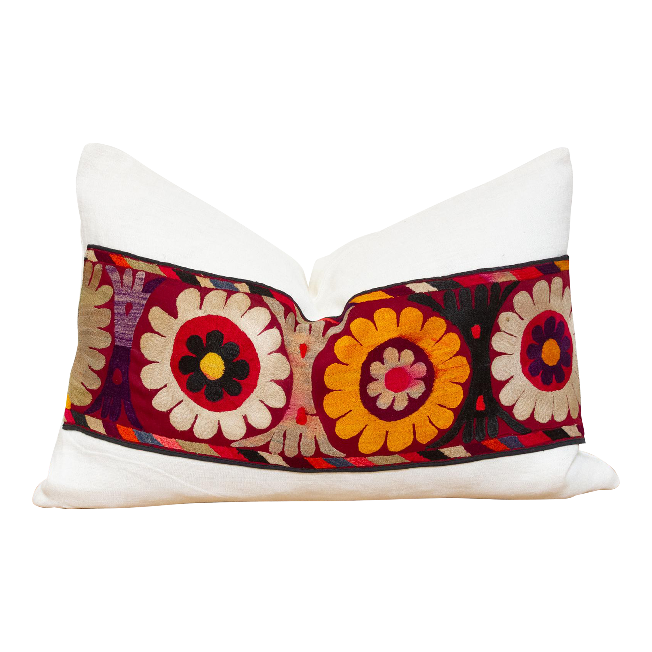 Freesia Antique Uzbek Suzani Pillow~P77698445
