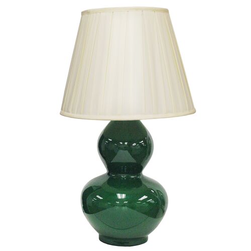 Merideth Porcelain Table Lamp, Green