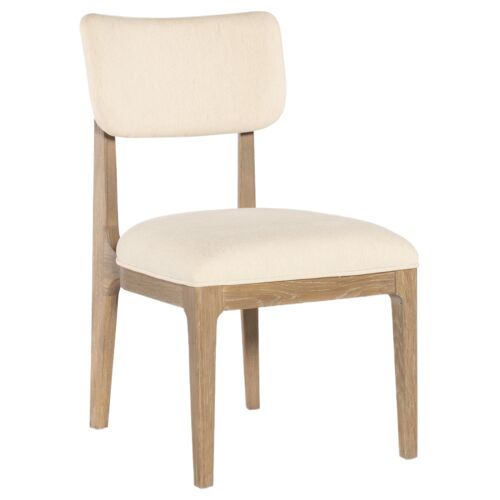 Banyon Bay Levi Oyster Upholstered Side Chair, Beige Linen