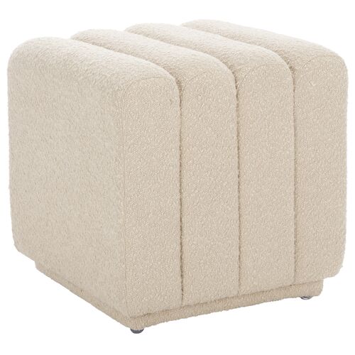 Lyricah Square Boucle Ottoman