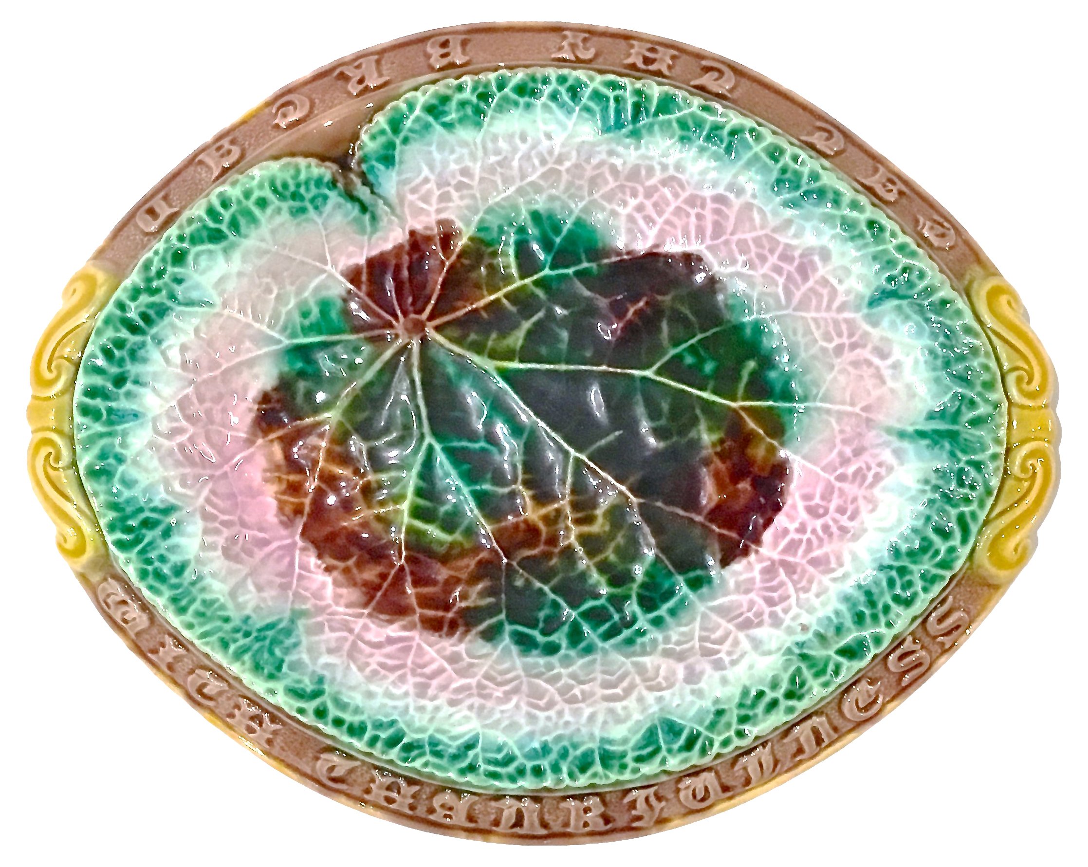 Antique Etruscan Majolica Bread Platter~P77428166