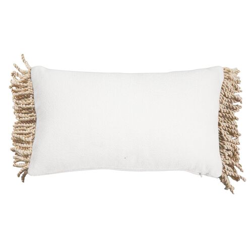 Sadie 14x24 Lumbar Outdoor Pillow, White/Almond~P77610058