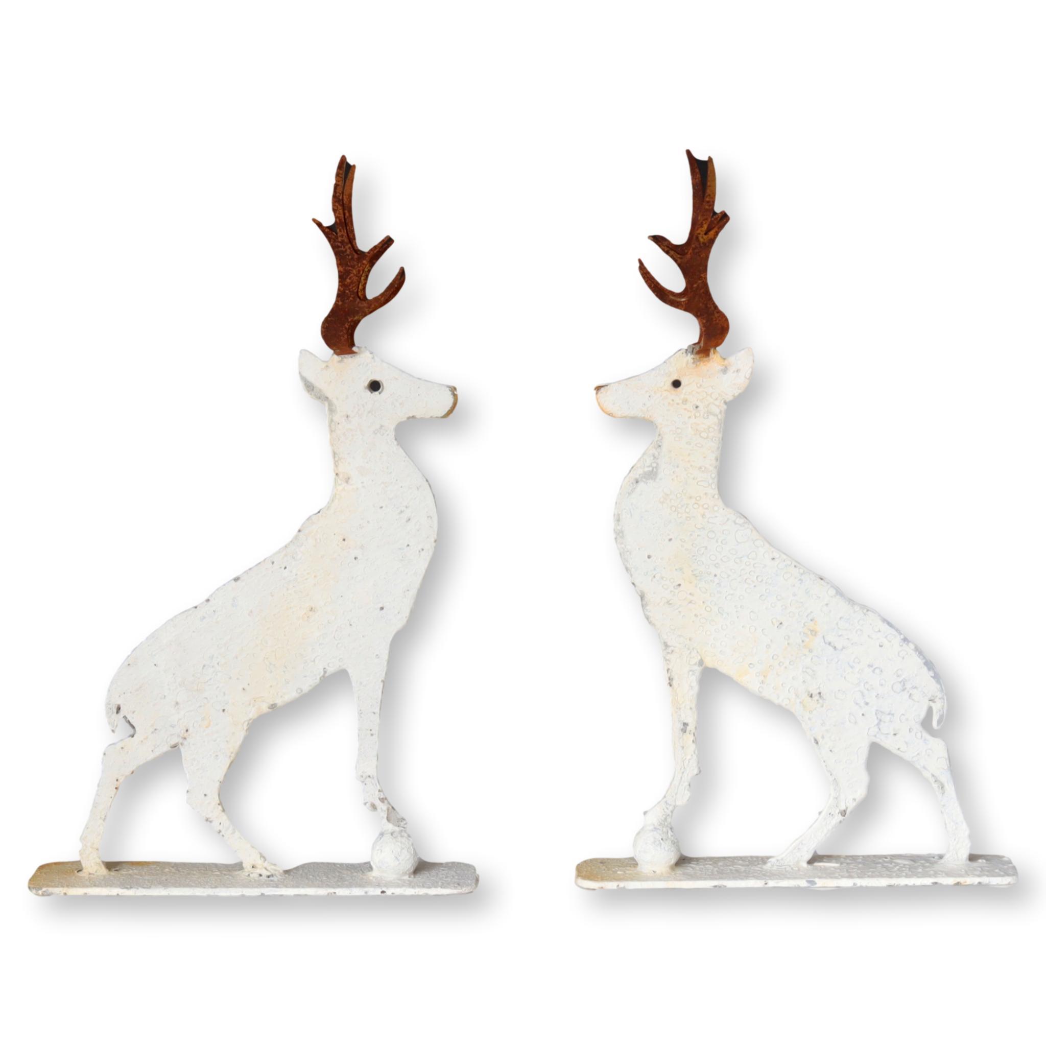 English Salvaged Metal Standing Stags~P77682607