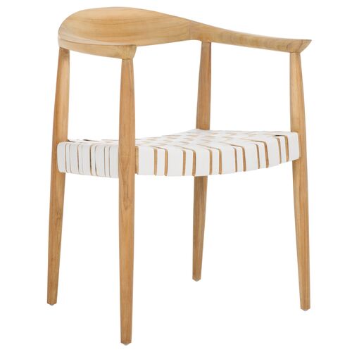Caleneth Leather Woven Arm Chair Caleneth Leather Woven Arm Chair