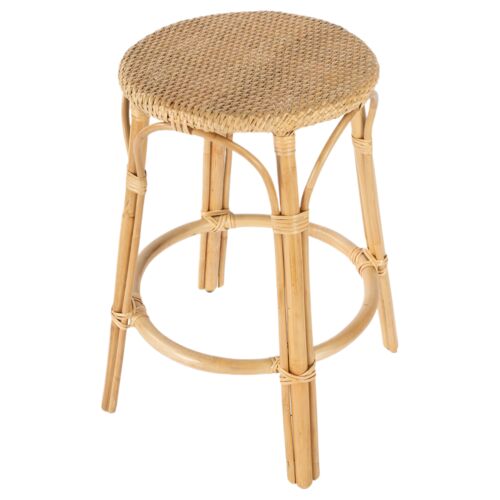 Kye 24" Rattan Round Counter Stool