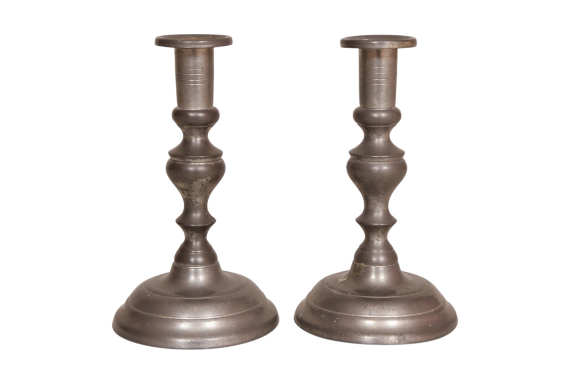 Pewter Candlestick Holders - a Pair~P77727514