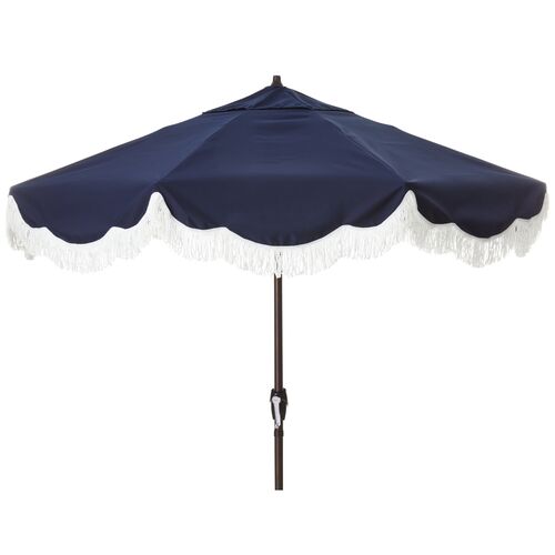 Cloud Fringe Patio Umbrella, Navy~P77572123