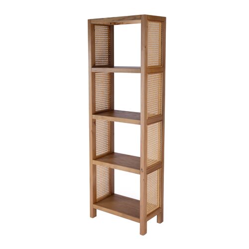 Rotan Cane 4-Tier Bookcase/Etagere, Natural~P111118010