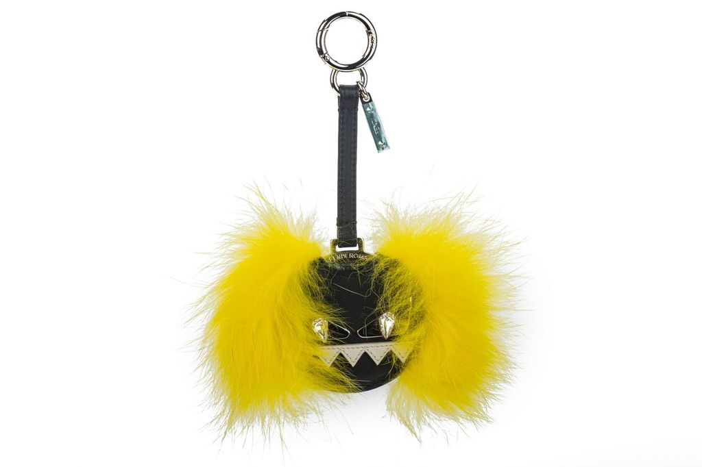 Fendi New Monster Key Ring Yellow~P77658460