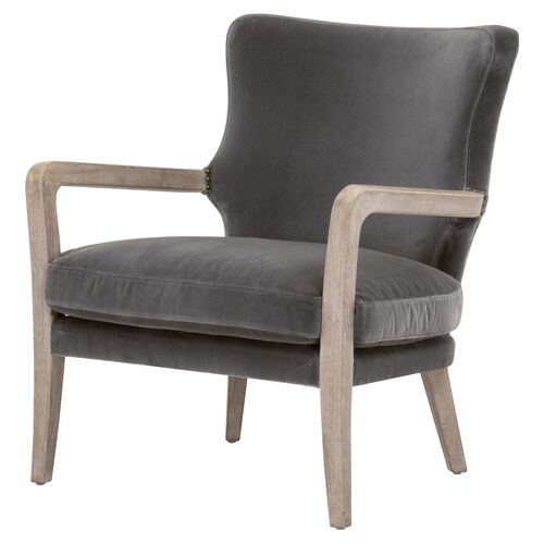 Callie Accent Chair, Dark Dove Velvet~P111119618