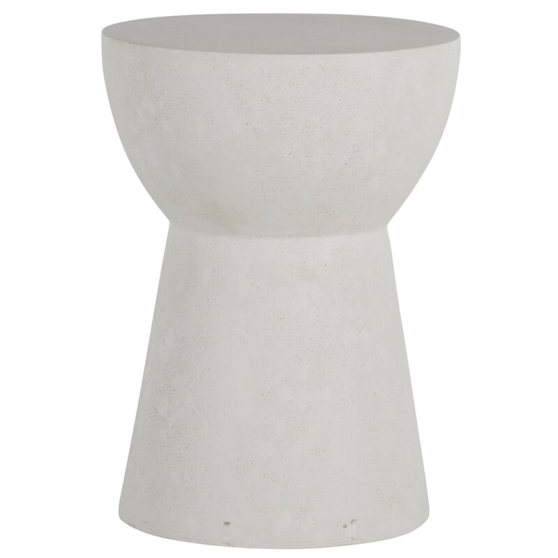 Ibis Outdoor End Table, Cast Stone