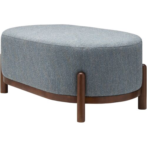 Exalvador Speckled Ottoman, Blue