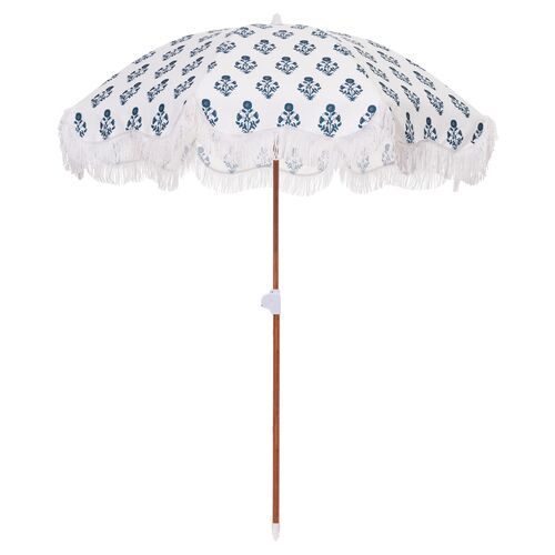 Luna Holiday Beach Umbrella, Blue/White~P77559116