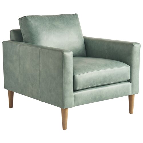 Marcella Leather Chair, Green Marcella Leather Chair, Green