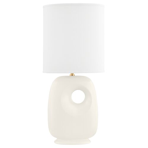 Rayne Park Table Lamp, Satin Ivory