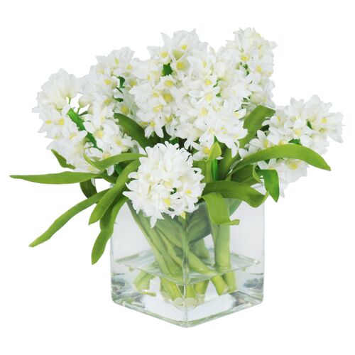 12" Hyacinth in Vase, Faux~P76479489