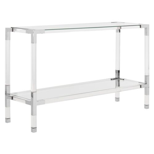 Arverne Console, Polished Silver~P61834293