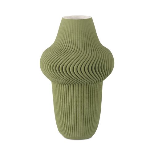 Green Plisse Vase, Green Green Plisse Vase, Green